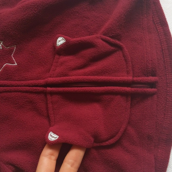 nanette baby zip-up fleece hoodie long line jacket 0-3 months baby girl - Picture 2 of 7